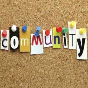 Community pinned on noticeboard