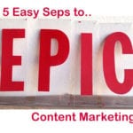 5 Easy Steps To EPIC Content Marketig Cover on Curatti