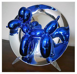 Jeff Koons Balloon Dog Plate example of aspirational merchandising