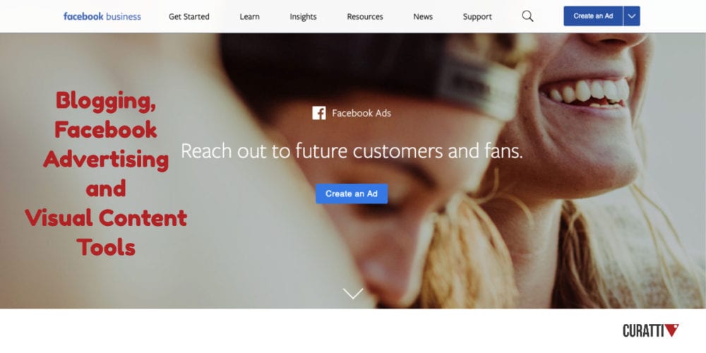 Blogging, Facebook Advertising and Visual Content Tools
