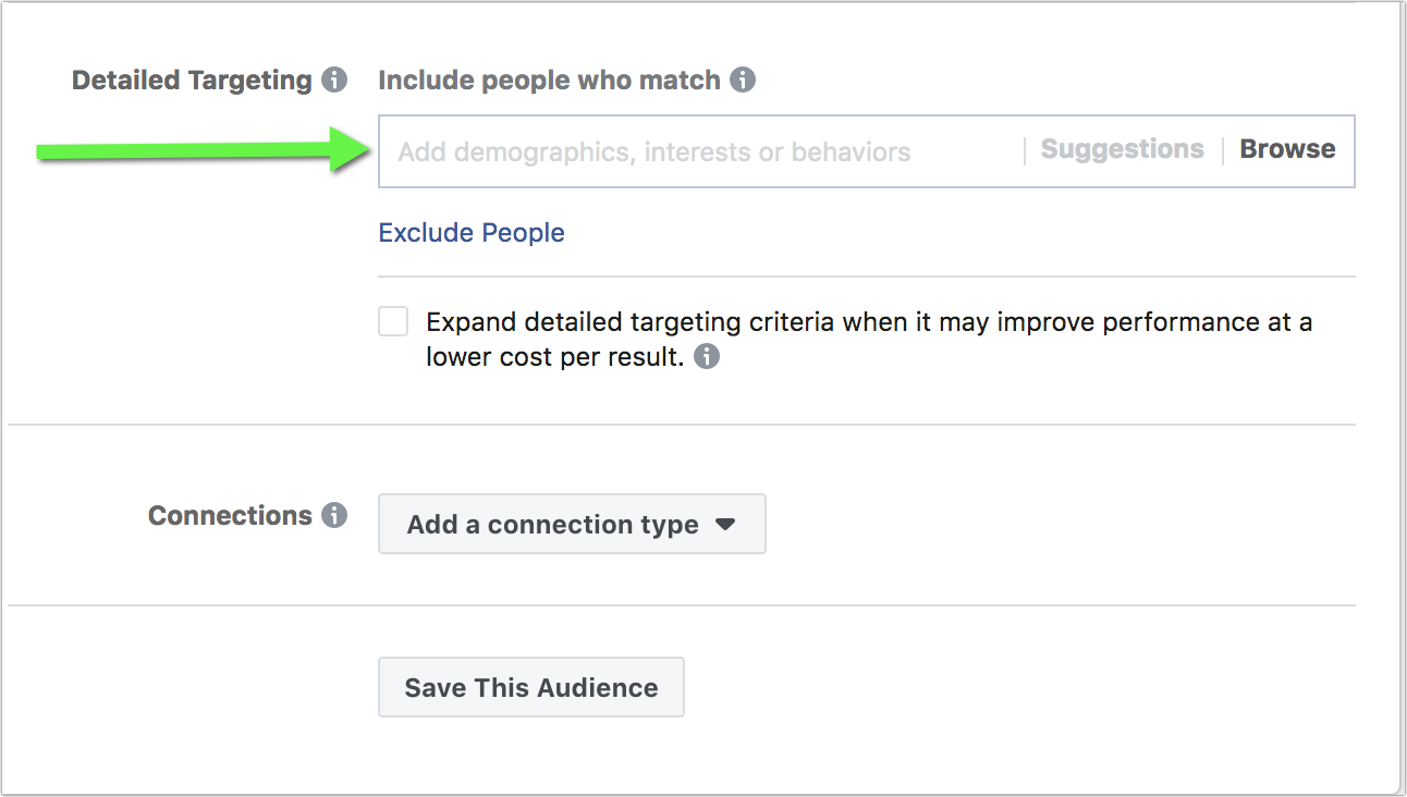 Facebook insights detailed targeting
