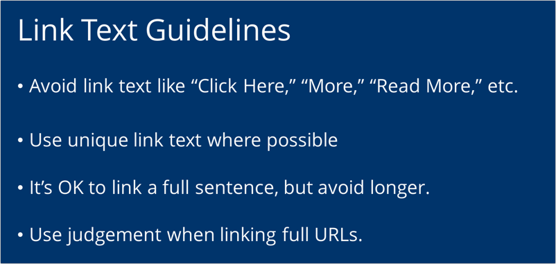Accessible links